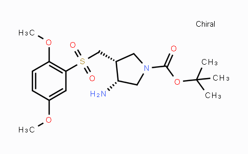 CAS No. 1253789-88-6, (3R,4R)-tert-Butyl 3-amino-4-((2,5-dimethoxyphenylsulfonyl)methyl)pyrrolidine-1-carboxylate