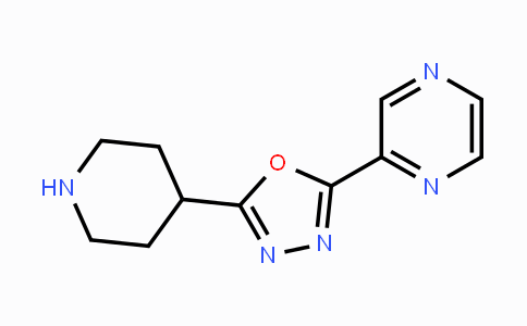 CAS No. 1207175-56-1, 2-(Piperidin-4-yl)-5-(pyrazin-2-yl)-1,3,4-oxadiazole