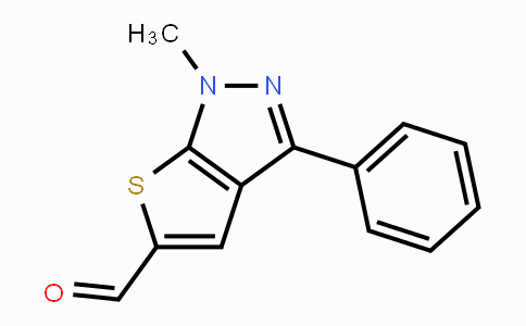 CAS No. 1263063-12-2, 1-Methyl-3-phenyl-1H-thieno[2,3-c]pyrazole-5-carbaldehyde