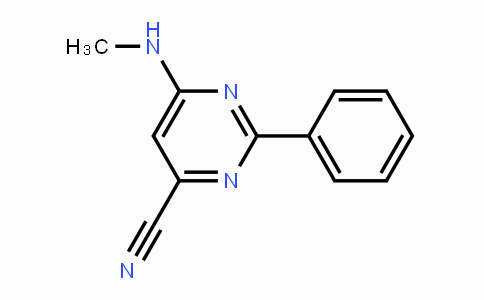 CAS No. 1272756-63-4, 6-(Methylamino)-2-phenylpyrimidine-4-carbonitrile