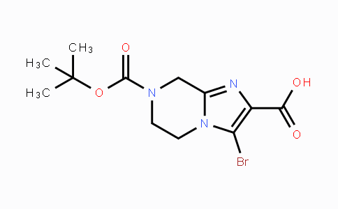 CAS No. 1000576-71-5, 7-(tert-Butoxycarbonyl)-3-bromo-5,6,7,8-tetrahydro-imidazo[1,2-a]pyrazine-2-carboxylic acid