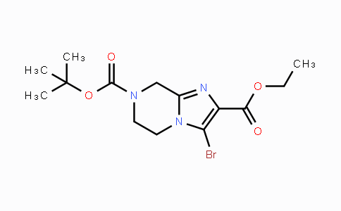 CAS No. 1000576-75-9, Ethyl 7-(tert-Butoxycarbonyl)-3-bromo-5,6,7,8-tetrahydroimidazo[1,2-a]pyrazine-2-carboxylate