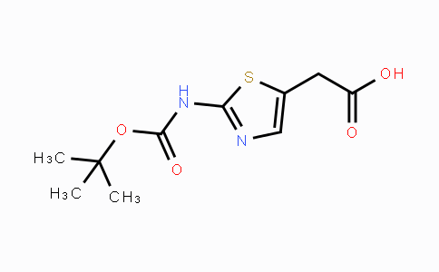 CAS No. 723278-39-5, 2-(2-(tert-Butoxycarbonylamino)-thiazol-5-yl)acetic acid