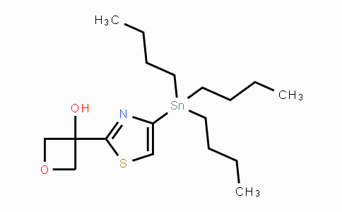 CAS No. 1245816-13-0, 3-(4-(Tributylstannyl)thiazol-2-yl)oxetan-3-ol