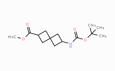 CAS No. 170508-14-2, 6-[(tert-Butoxycarbonyl)amino]spiro[3.3]-heptane-2-carboxylic acid methyl ester