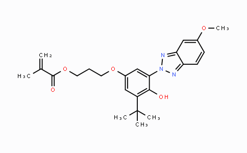 CAS No. 114166-71-1, 3-(3-(tert-Butyl)-4-hydroxy-5-(5-methoxy-2H-benzo-[d][1,2,3]triazol-2-yl)phenoxy)propyl methacrylate