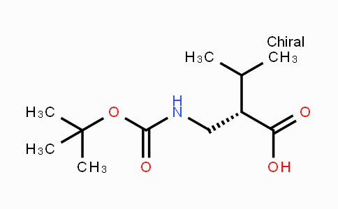 CAS No. 210346-16-0, (2S)-2-{[(tert-Butoxycarbonyl)amino]-methyl}-3-methylbutanoic acid