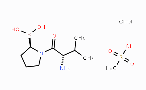CAS No. 150080-09-4, Methanesulfonic acid ((R)-1-((S)-2-amino-3-methyl-butanoyl)pyrrolidin-2-yl)boronic acid (1:1)