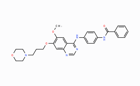 CAS No. 331771-20-1, N-[4-[[6-Methoxy-7-[3-(4-morpholinyl)propoxy]-4-quinazolinyl]amino]phenyl]benzamide