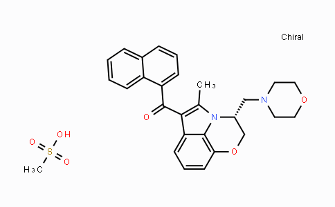 CAS No. 131543-23-2, (R)-(5-Methyl-3-(morpholinomethyl)-2,3-dihydro-[1,4]oxazino-[2,3,4-hi]indol-6-yl)(naphthalen-1-yl)methanone methanesulfonate