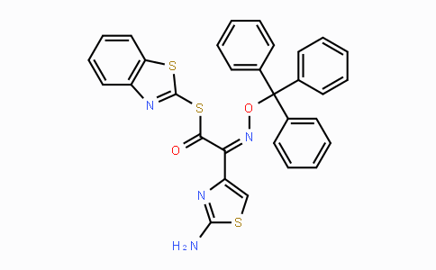 CAS No. 143183-03-3, (Z)-S-Benzo[d]thiazol-2-yl 2-(2-aminothiazol-4-yl)-2-((trityloxy)imino)ethanethioate