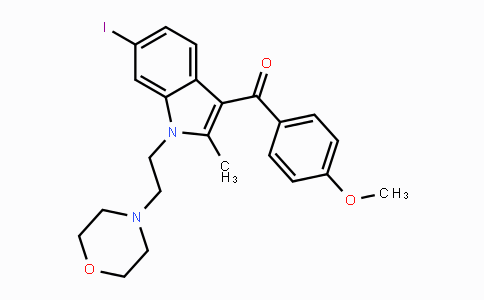 MC100454 | 164178-33-0 | [6-碘-2-甲基-1-[2-(4-吗啉基)乙基]-1H-吲哚-3-基](4-甲氧基苯基)甲酮