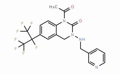 CAS No. 337458-27-2, 1-Acetyl-6-(perfluoropropan-2-yl)-3-((pyridin-3-ylmethyl)amino)-3,4-dihydroquinazolin-2(1H)-one
