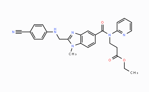 MC100467 | 211915-84-3 | Ethyl 3-(2-(((4-cyanophenyl)amino)methyl)-1-methyl-N-(pyridin-2-yl)-1H-benzo[d]imidazole-5-carboxamido)propanoate