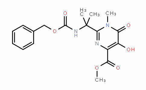 CAS No. 888504-27-6, Methyl 2-(2-(((benzyloxy)carbonyl)amino)propan-2-yl)-5-hydroxy-1-methyl-6-oxo-1,6-dihydropyrimidine-4-carboxylate