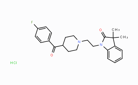 CAS No. 192927-92-7, 1-(2-(4-(4-Fluorobenzoyl)piperidin-1-yl)ethyl)-3,3-dimethylindolin-2-one hydrochloride