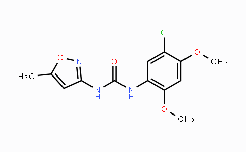 CAS No. 501925-31-1, 1-(5-Chloro-2,4-dimethoxyphenyl)-3-(5-methylisoxazol-3-yl)urea