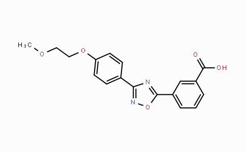 CAS No. 745055-24-7, 3-(3-(4-(2-Methoxyethoxy)phenyl)-1,2,4-oxadiazol-5-yl)benzoic acid