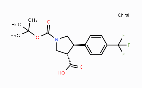 CAS No. 955137-85-6, (3S,4R)-1-(tert-Butoxycarbonyl)-4-(4-(trifluoromethyl)-phenyl)pyrrolidine-3-carboxylic acid