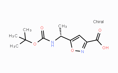 CAS No. 893842-76-7, (R)-5-(1-(tert-Butoxycarbonylamino)-ethyl)isoxazole-3-carboxylic acid