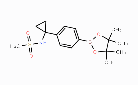 CAS No. 890172-55-1, N-(1-(4-(4,4,5,5-Tetramethyl-1,3,2-dioxaborolan-2-yl)phenyl)cyclopropyl)methanesulfonamide