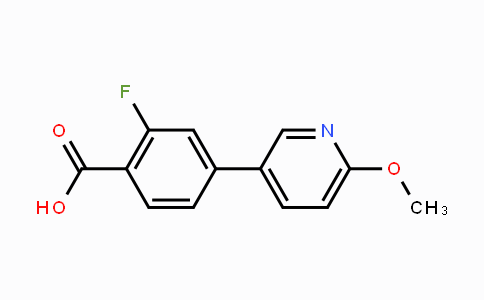 CAS No. 370864-61-2, 2-Fluoro-4-(6-methoxypyridin-3-yl)benzoic acid
