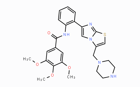 CAS No. 925432-73-1, 3,4,5-Trimethoxy-N-(2-(3-(piperazin-1-ylmethyl)-imidazo[2,1-b]thiazol-6-yl)phenyl)benzamide