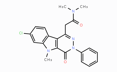 CAS No. 220448-02-2, 2-(7-Chloro-5-methyl-4-oxo-3-phenyl-4,5-dihydro-3H-pyridazino[4,5-b]indol-1-yl)-N,N-dimethylacetamide