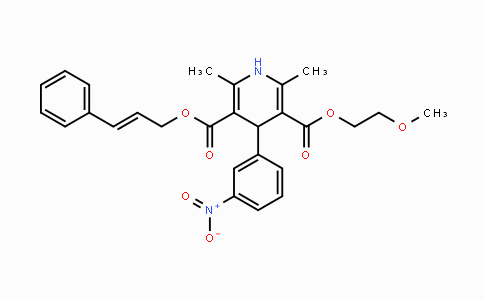 CAS No. 132203-70-4, 3-Cinnamyl 5-(2-methoxyethyl) 2,6-dimethyl-4-(3-nitrophenyl)-1,4-dihydropyridine-3,5-dicarboxylate