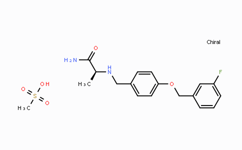 CAS No. 202825-46-5, (S)-2-((4-((3-Fluorobenzyl)oxy)benzyl)-amino)propanamide methanesulfonate