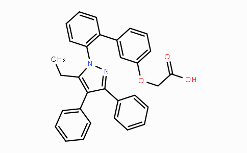 CAS No. 300657-03-8, 2-((2'-(5-Ethyl-3,4-diphenyl-1H-pyrazol-1-yl)-[1,1'-biphenyl]-3-yl)oxy)acetic acid