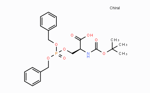 CAS No. 90013-45-9, (S)-3-((Bis(benzyloxy)phosphoryl)oxy)-2-((tert-butoxycarbonyl)amino)propanoic acid