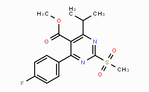 CAS No. 799842-06-1, Methyl 4-(4-fluorophenyl)-6-isopropyl-2-(methylsulfonyl)pyrimidine-5-carboxylate