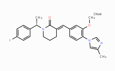 CAS No. 870843-42-8, (E)-1-[(1S)-1-(4-Fluorophenyl)ethyl]-3-[3-methoxy-4-(4-methyl-1H-imidazol-1-yl)benzylidene]piperidin-2-one