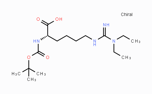 CAS No. 122532-94-9, (S)-2-((tert-Butoxycarbonyl)amino)-6-(3,3-diethylguanidino)hexanoic acid
