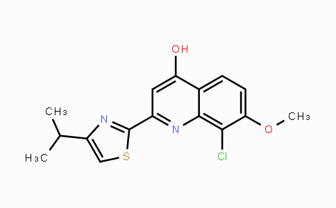 CAS No. 923289-39-8, 8-Chloro-2-(4-isopropylthiazol-2-yl)-7-methoxyquinolin-4-ol