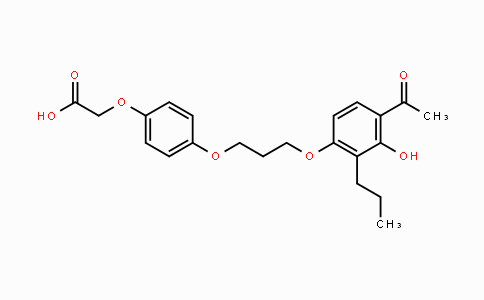 CAS No. 79558-09-1, 2-(4-(3-(4-Acetyl-3-hydroxy-2-propylphenoxy)-propoxy)phenoxy)acetic acid
