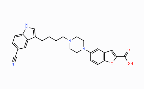 CAS No. 163521-19-5, 5-(4-(4-(5-Cyano-1H-indol-3-yl)butyl)piperazin-1-yl)benzofuran-2-carboxylic acid