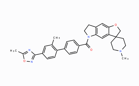 CAS No. 180083-23-2, (2'-Methyl-4'-(5-methyl-1,2,4-oxadiazol-3-yl)-[1,1'-biphenyl]-4-yl)(1'-methyl-6,7-dihydrospiro[furo[2,3-f]indole-3,4'-piperidin]-5(2H)-yl)methanone