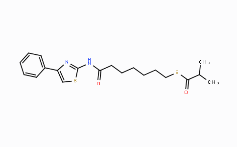 CAS No. 848354-66-5, S-(7-Oxo-7-((4-phenylthiazol-2-yl)amino)-heptyl) 2-methylpropanethioate