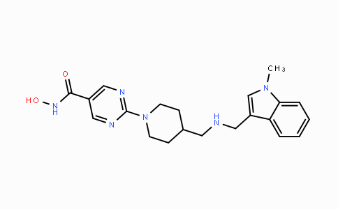 CAS No. 875320-29-9, N-Hydroxy-2-(4-((((1-methyl-1H-indol-3-yl)methyl)amino)-methyl)piperidin-1-yl)pyrimidine-5-carboxamide