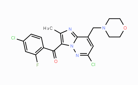 CAS No. 1229236-83-2, (4-Chloro-2-fluorophenyl)(6-chloro-2-methyl-8-(morpholinomethyl)-imidazo[1,2-b]pyridazin-3-yl)methanone