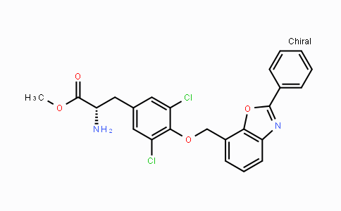 CAS No. 728862-92-8, (S)-Methyl 2-amino-3-(3,5-dichloro-4-((2-phenyl-benzo[d]oxazol-7-yl)methoxy)phenyl)propanoate