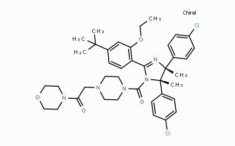 CAS No. 939983-14-9, 2-[4-[(4R,5S)-2-(4-tert-butyl-2-ethoxyphenyl)-4,5-bis(4-chlorophenyl)-4,5-dimethylimidazole-1-carbonyl]piperazin-1-yl]-1-morpholin-4-ylethanone