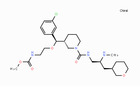 CAS No. 942142-51-0, Methyl (2-((R)-(3-chlorophenyl)((R)-1-(((S)-2-(methylamino)-3-((R)-tetrahydro-2H-pyran-3-yl)propyl)carbamoyl)piperidin-3-yl)methoxy)ethyl)carbamate