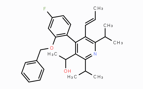 CAS No. 503559-84-0, 1-(4-(2-(Benzyloxy)-4-fluorophenyl)-2,6-diisopropyl-5-(prop-1-en-1-yl)pyridin-3-yl)ethanol