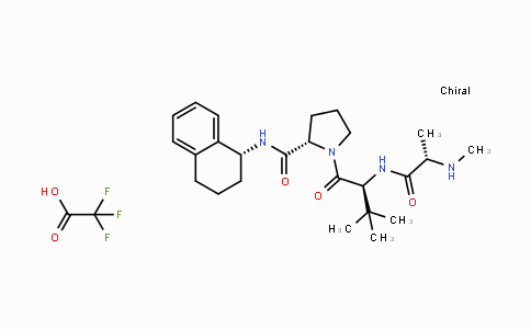 CAS No. 762274-49-7, (S)-1-((S)-3,3-Dimethyl-2-((S)-2-(methylamino)propanamido)butanoyl)-N-((R)-1,2,3,4-tetrahydronaphthalen-1-yl)pyrrolidine-2-carboxamide 2,2,2-trifluoroacetate