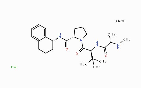 CAS No. 845745-37-1, (S)-1-((S)-3,3-Dimethyl-2-((S)-2-(methylamino)propanamido)butanoyl)-N-((R)-1,2,3,4-tetrahydronaphthalen-1-yl)pyrrolidine-2-carboxamide hydrochloride
