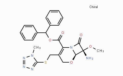CAS No. 66510-99-4, (6R,7R)-Benzhydryl 7-amino-7-methoxy-3-(((1-methyl-1H-tetrazol-5-yl)-thio)methyl)-8-oxo-5-oxa-1-azabicyclo[4.2.0]oct-2-ene-2-carboxylate