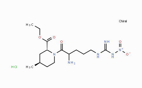 MC100682 | 74874-08-1 | (2R,4R)-Ethyl 1-(2-amino-5-(3-nitroguanidino)pentanoyl)-4-methylpiperidine-2-carboxylate hydrochloride